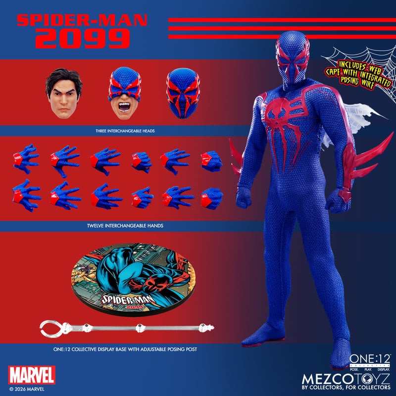 MEZCO ONE:12 COLLECTIVE Spider-Man 2099 RE-ISSUE