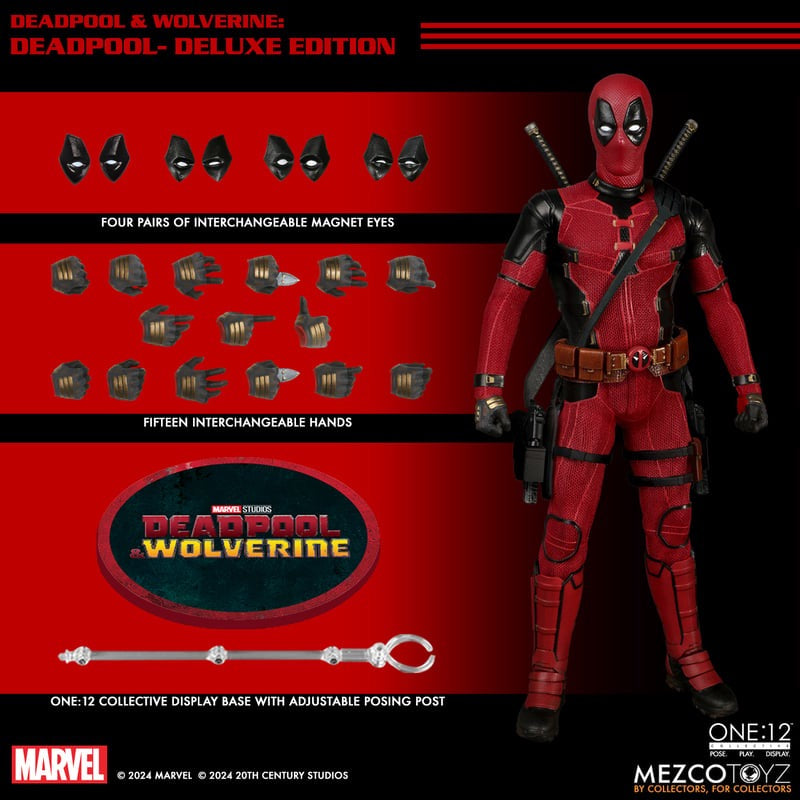 *PRE ORDER* MEZCO DEADPOOL AND WOLVERINE ONE:12 COLLECTIVE DEADPOOL (ETA JULY)