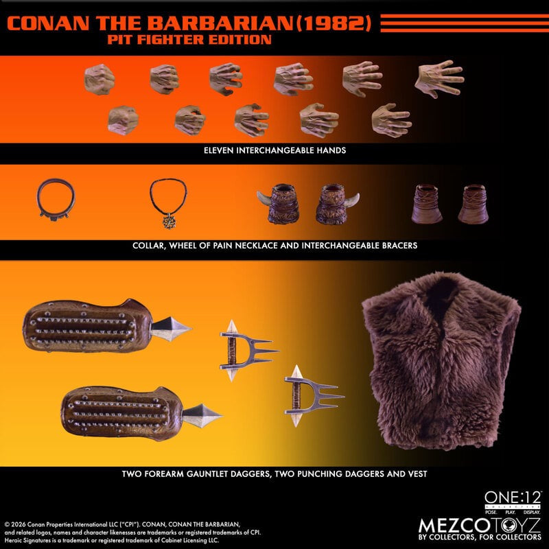 MEZCO ONE:12 COLLECTIVE Conan The Barbarian (1982): Pit Fighter Edition