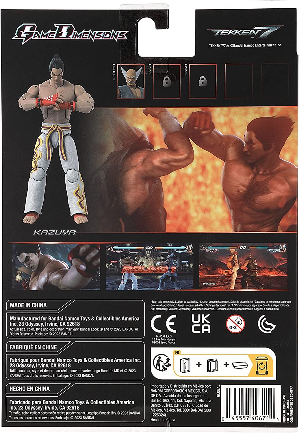 Bandai GAMEDIMENSIONS TEKKEN - KAZUYA MISHIMA ACTION FIGURE