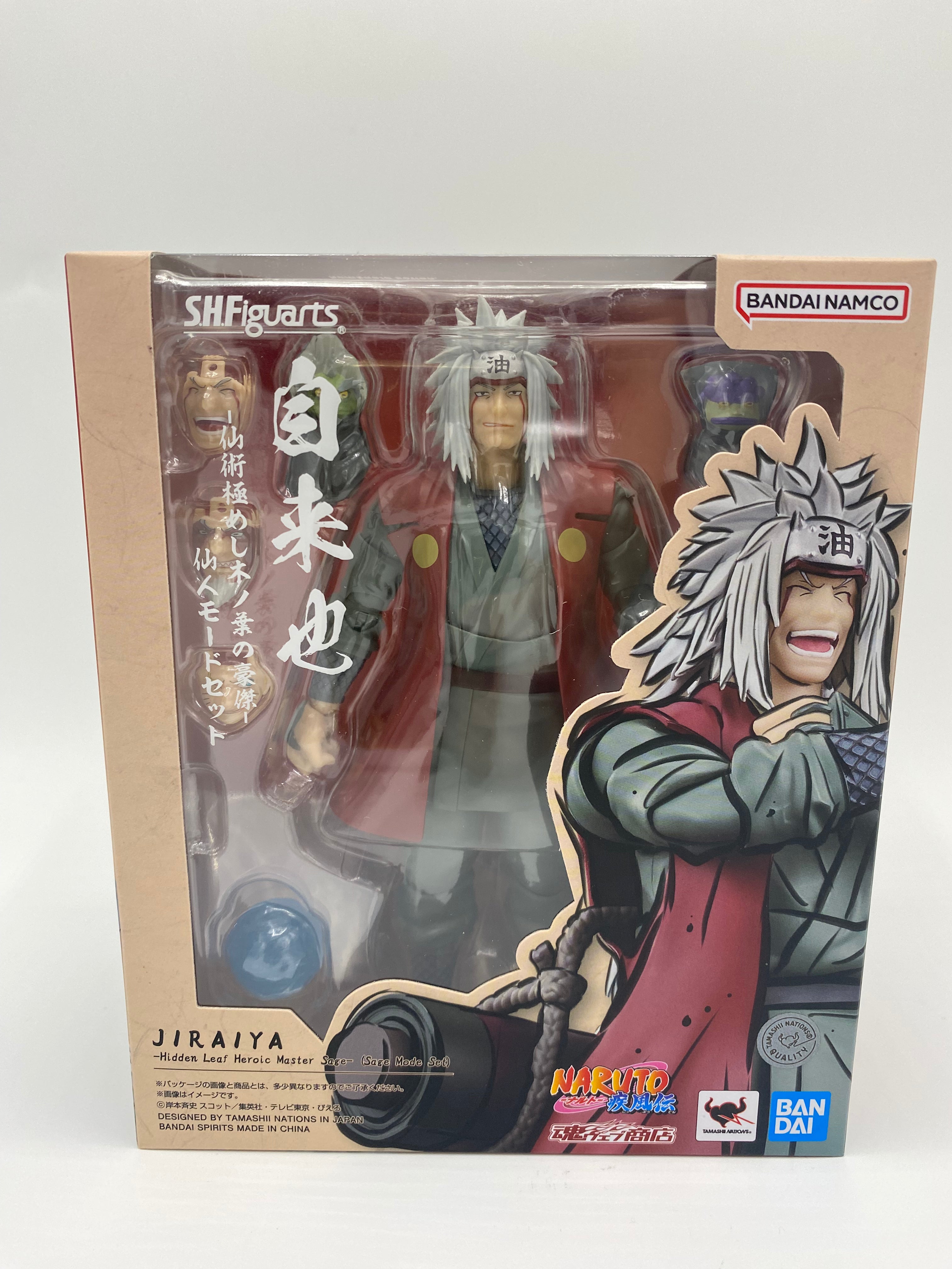 Naruto Shippuden SH Figuarts Action Figure JIRAIYA - Hidden Leaf Heroic Master Sage - Sage Mode Set