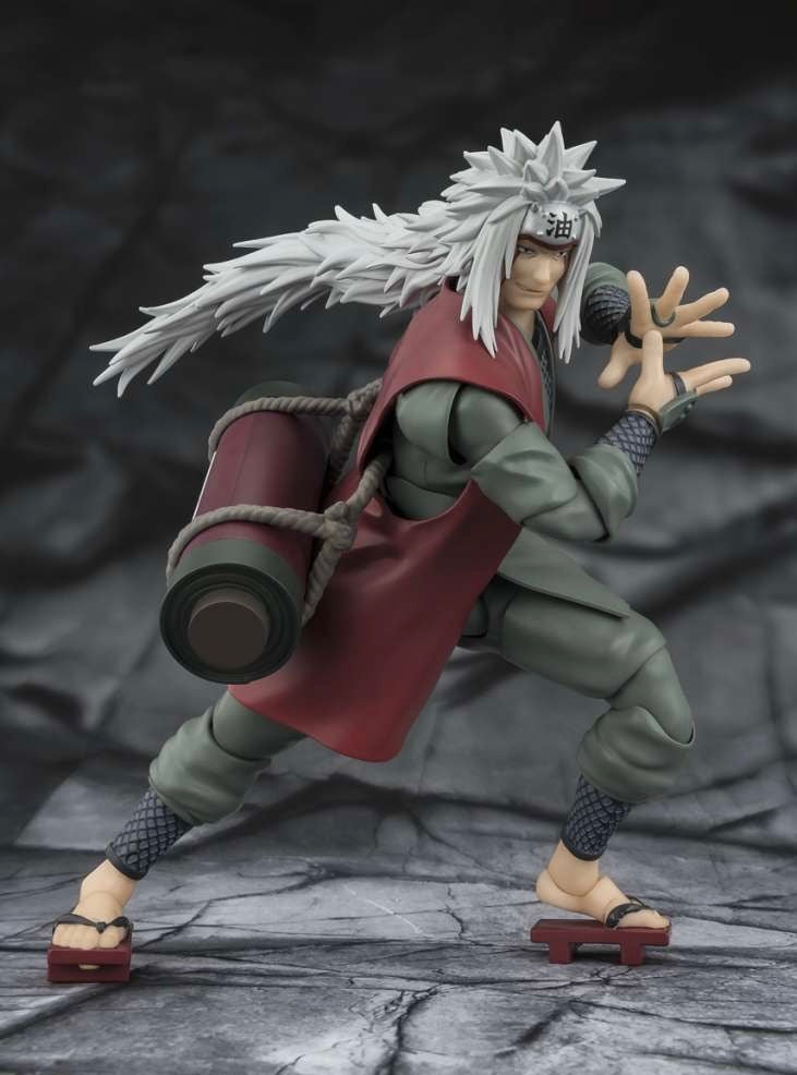 Naruto Shippuden SH Figuarts Action Figure JIRAIYA - Hidden Leaf Heroic Master Sage - Sage Mode Set