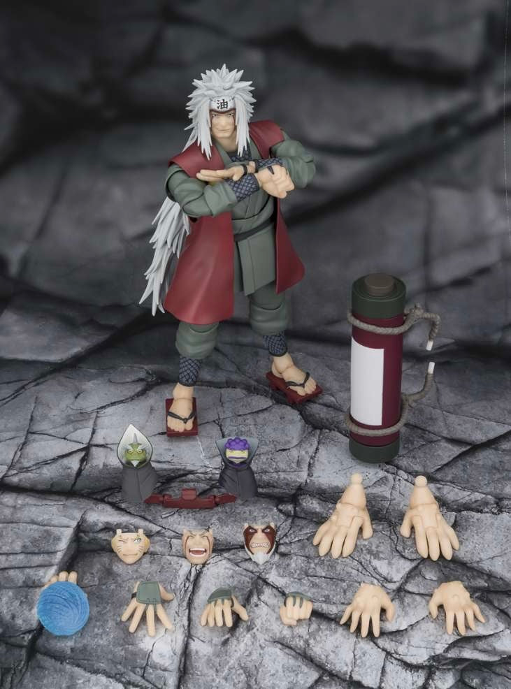 Naruto Shippuden SH Figuarts Action Figure JIRAIYA - Hidden Leaf Heroic Master Sage - Sage Mode Set