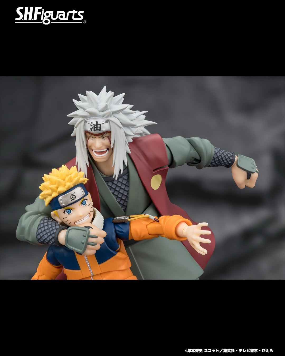 Naruto Shippuden SH Figuarts Action Figure JIRAIYA - Hidden Leaf Heroic Master Sage - Sage Mode Set