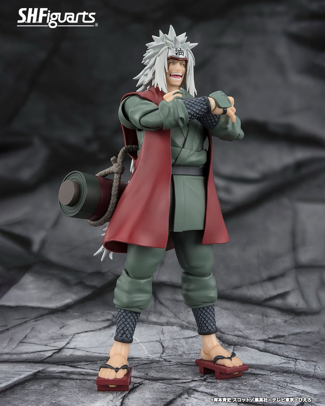 Naruto Shippuden SH Figuarts Action Figure JIRAIYA - Hidden Leaf Heroic Master Sage - Sage Mode Set