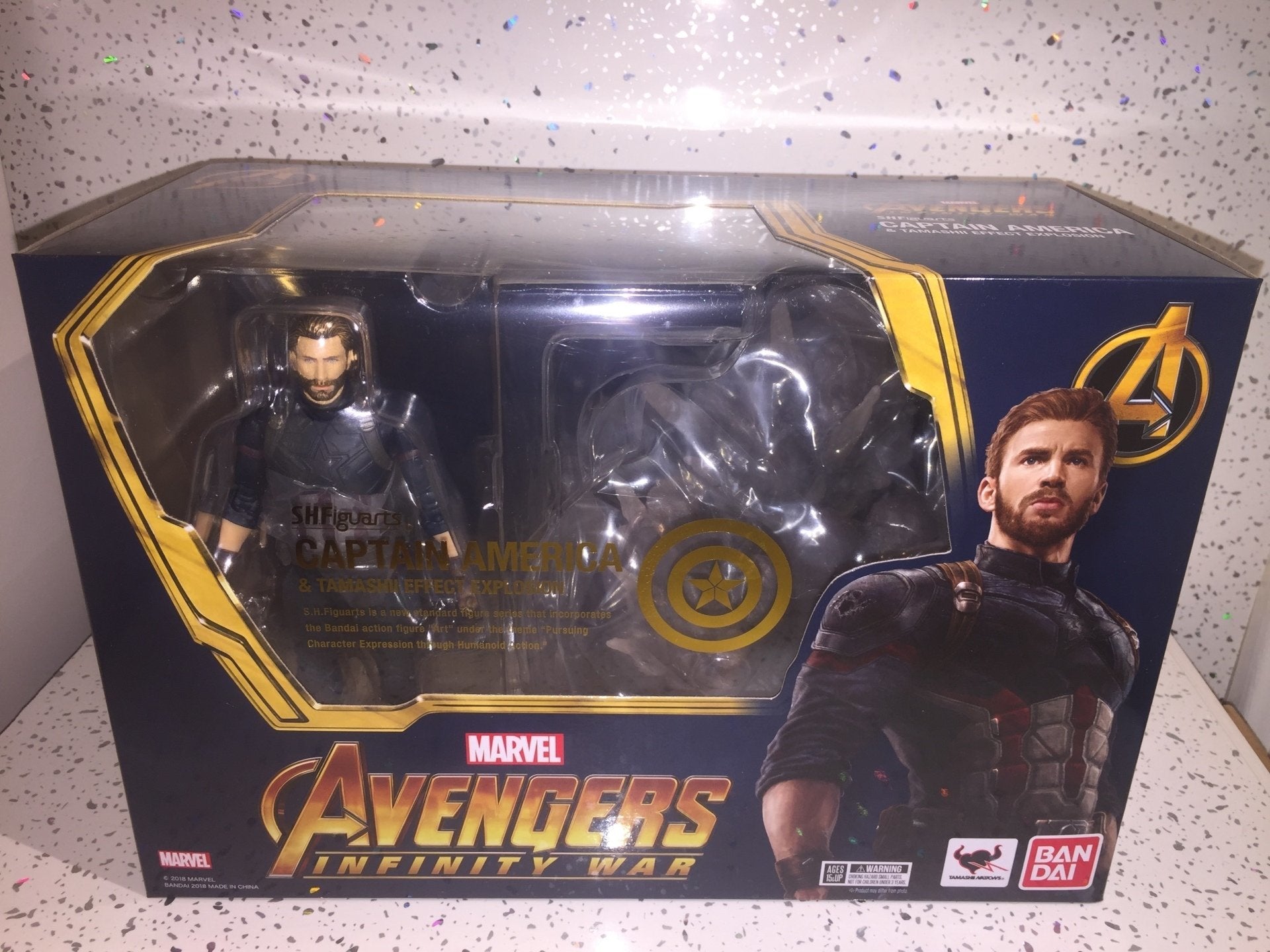 AVENGERS INFINITY WAR SH Figuarts CAPTAIN AMERICA & TAMASHII EFFECT EXPLOSION