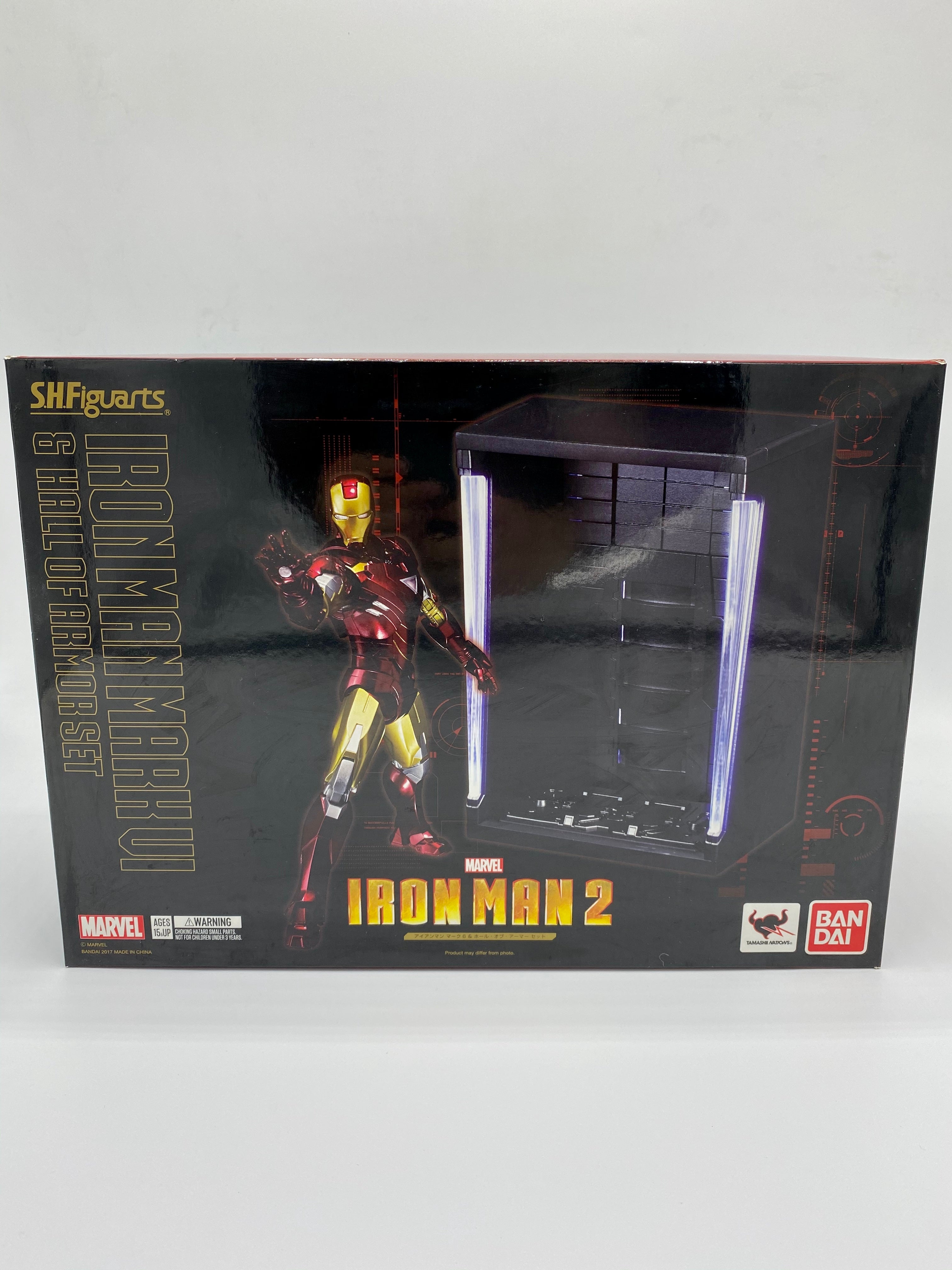 Bandai IRON MAN MARK VI + HALL OF ARMOR SET SH FIGUARTS Action Figure
