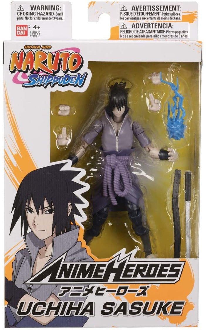 Bandai Anime Heroes - Naruto Sasuke Uchiha Action Figure