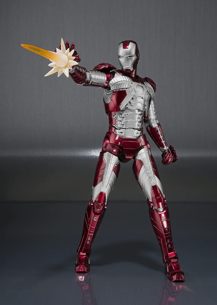 Bandai Iron Man 3 SH Figuarts Iron Man MK V & Hall of Armor Set Action Figure