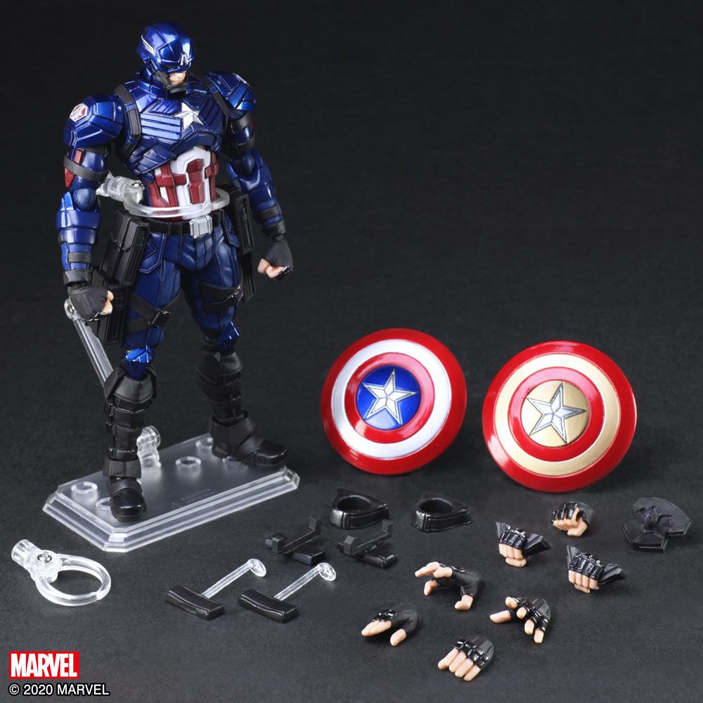 MARVEL UNIVERSE BRING ARTS CAPTAIN AMERICA TETSUYA NOMURA VER. ACTION FIGURE
