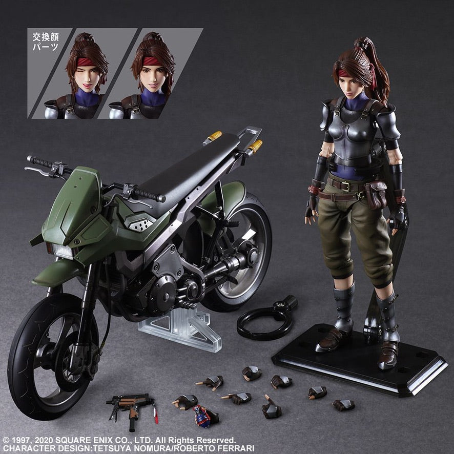 FINAL FANTASY 7 PLAY ARTS KAI - JESSIE & MOTORCYCLE SET