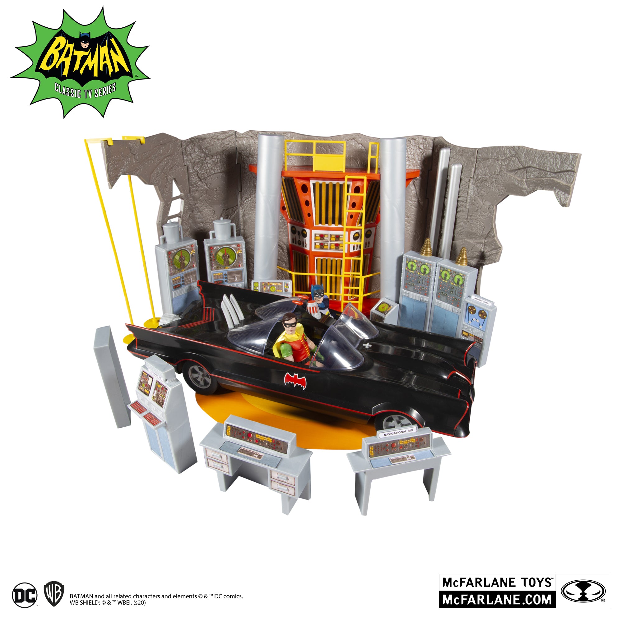 Mcfarlane Toys DC retro Wave Batman 1966: BATCAVE PLAYSET