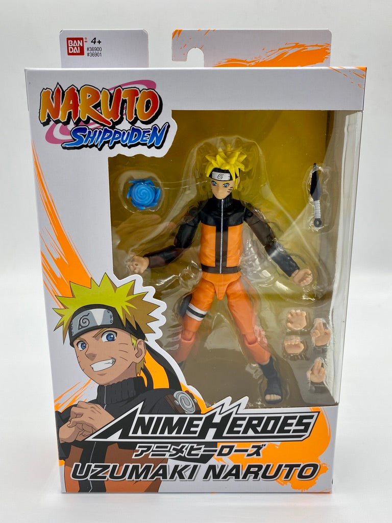 Bandai Anime Heroes - Naruto Naruto Uzumaki Action Figure