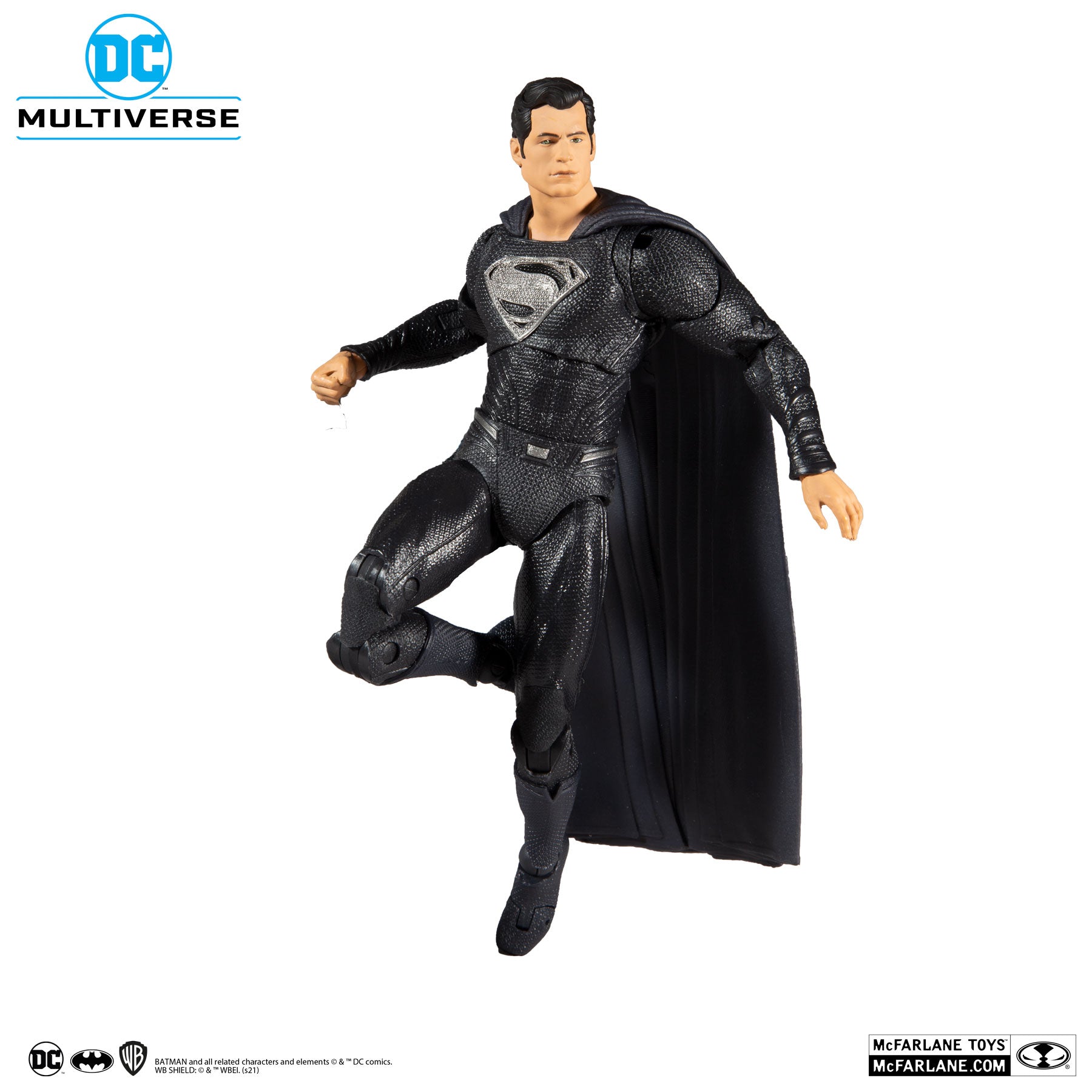 McFarlane Toys DC Justice League Movie Superman Black Suit Action Figure