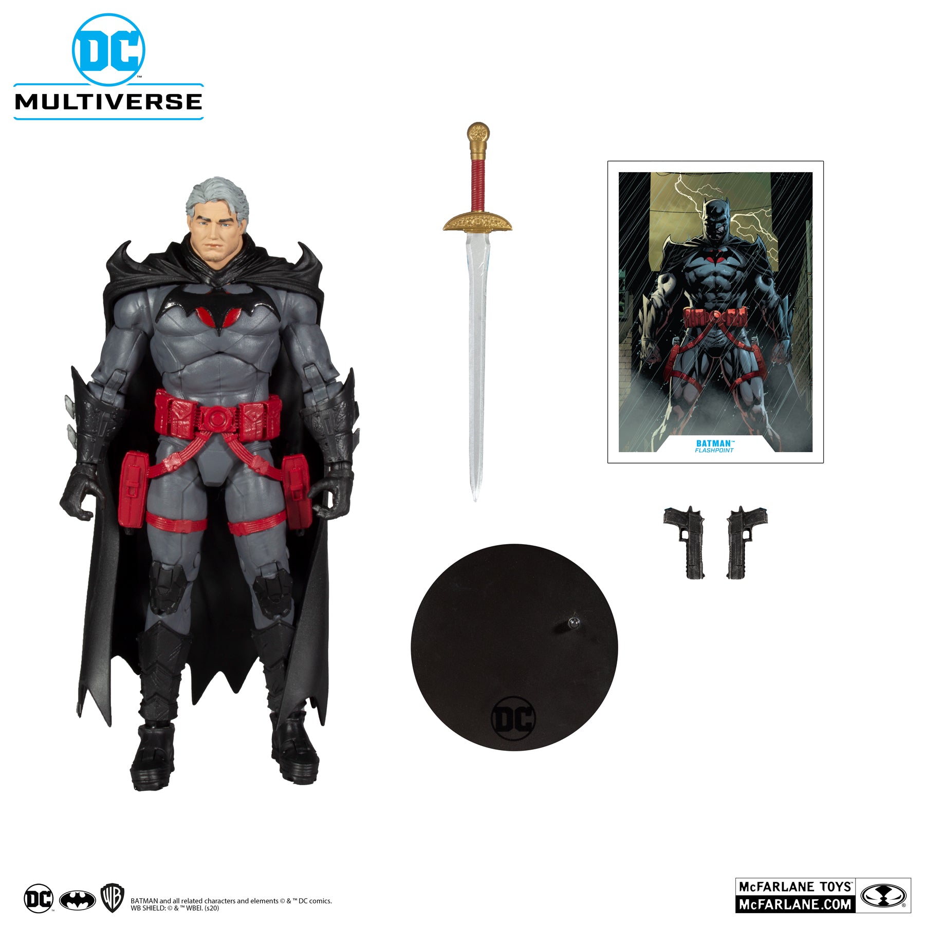 McFarlane Toys DC MULTIVERSE FIGURE FLASHPOINT BATMAN THOMAS WAYNE UNMASKED