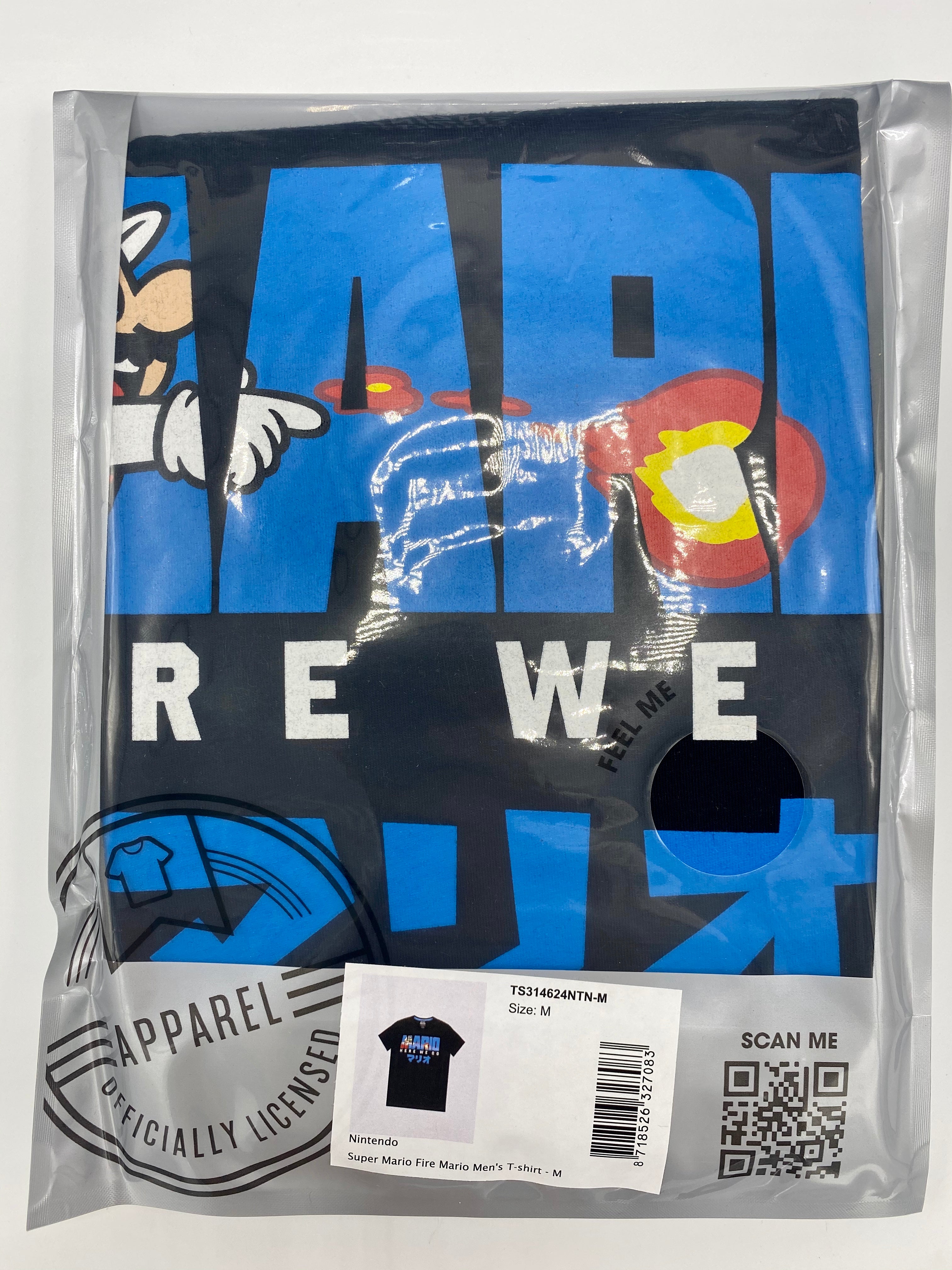 NINTENDO - SUPER MARIO FIRE MARIO MEN'S T-SHIRT