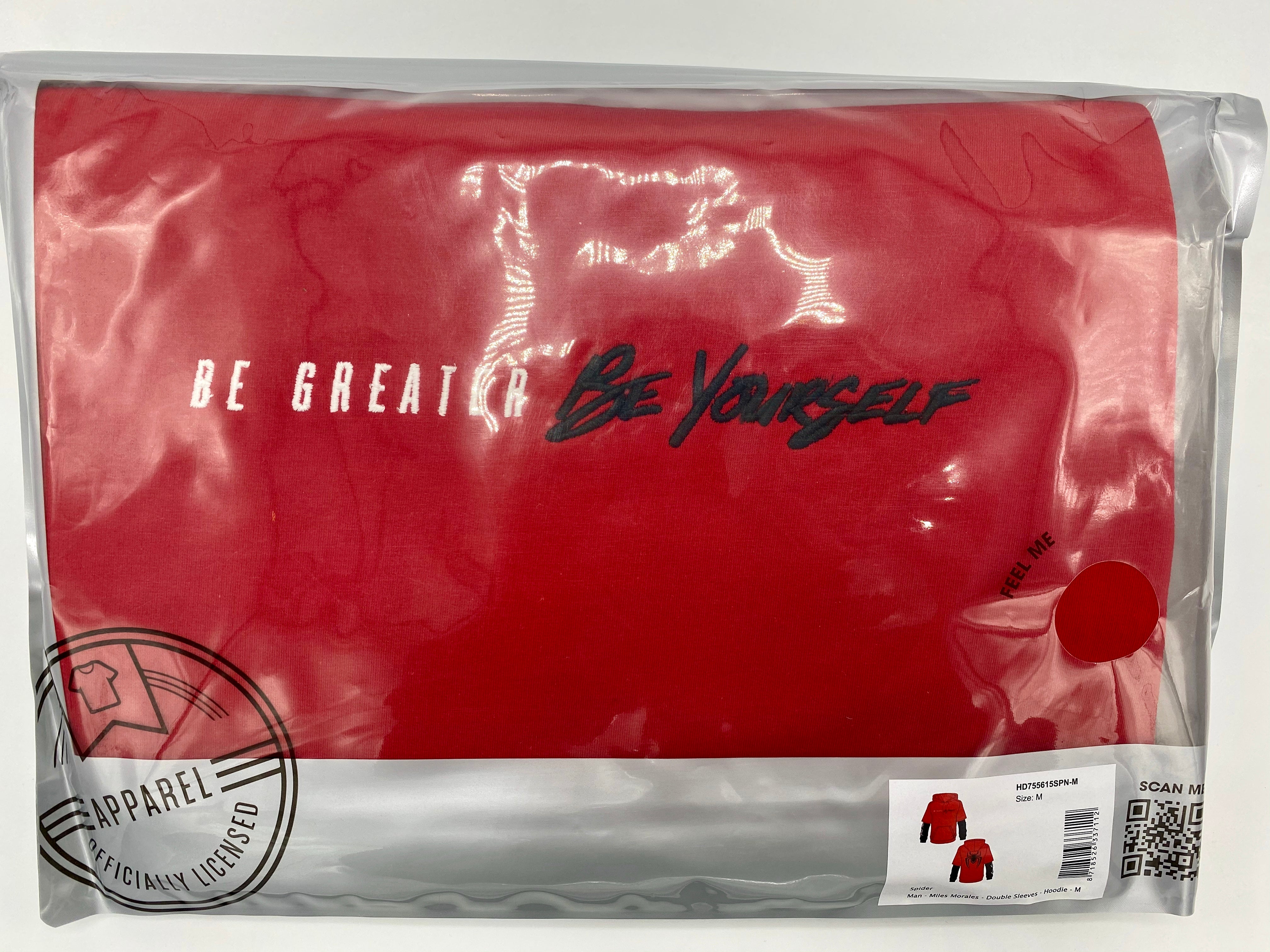 Spider-Man Hooded Sweater Be Greater Be Yourself