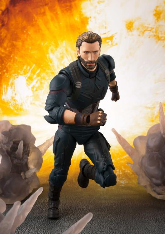 AVENGERS INFINITY WAR SH Figuarts CAPTAIN AMERICA & TAMASHII EFFECT EXPLOSION