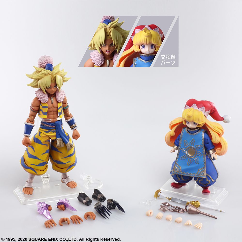 *DAMAGED BOX* TRIALS OF MANA BRING ARTS ACTION FIGURE KEVIN & CHARLOTTE