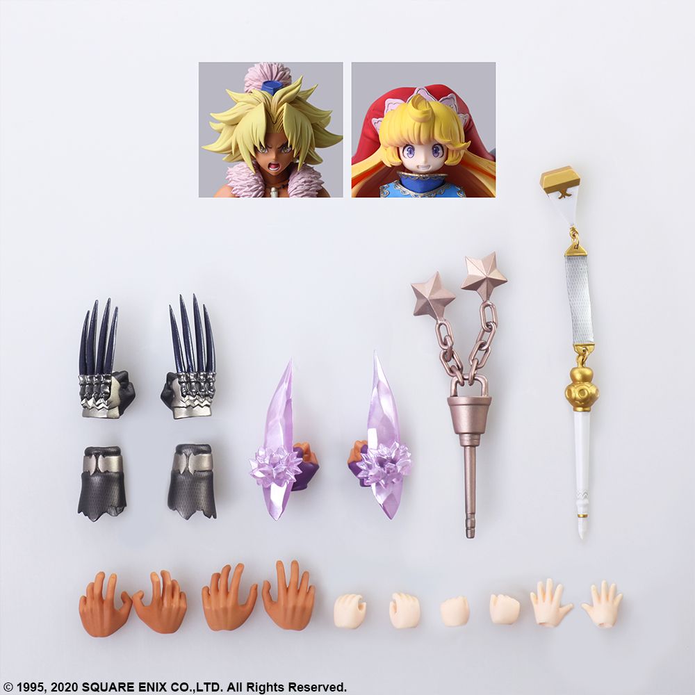 *DAMAGED BOX* TRIALS OF MANA BRING ARTS ACTION FIGURE KEVIN & CHARLOTTE