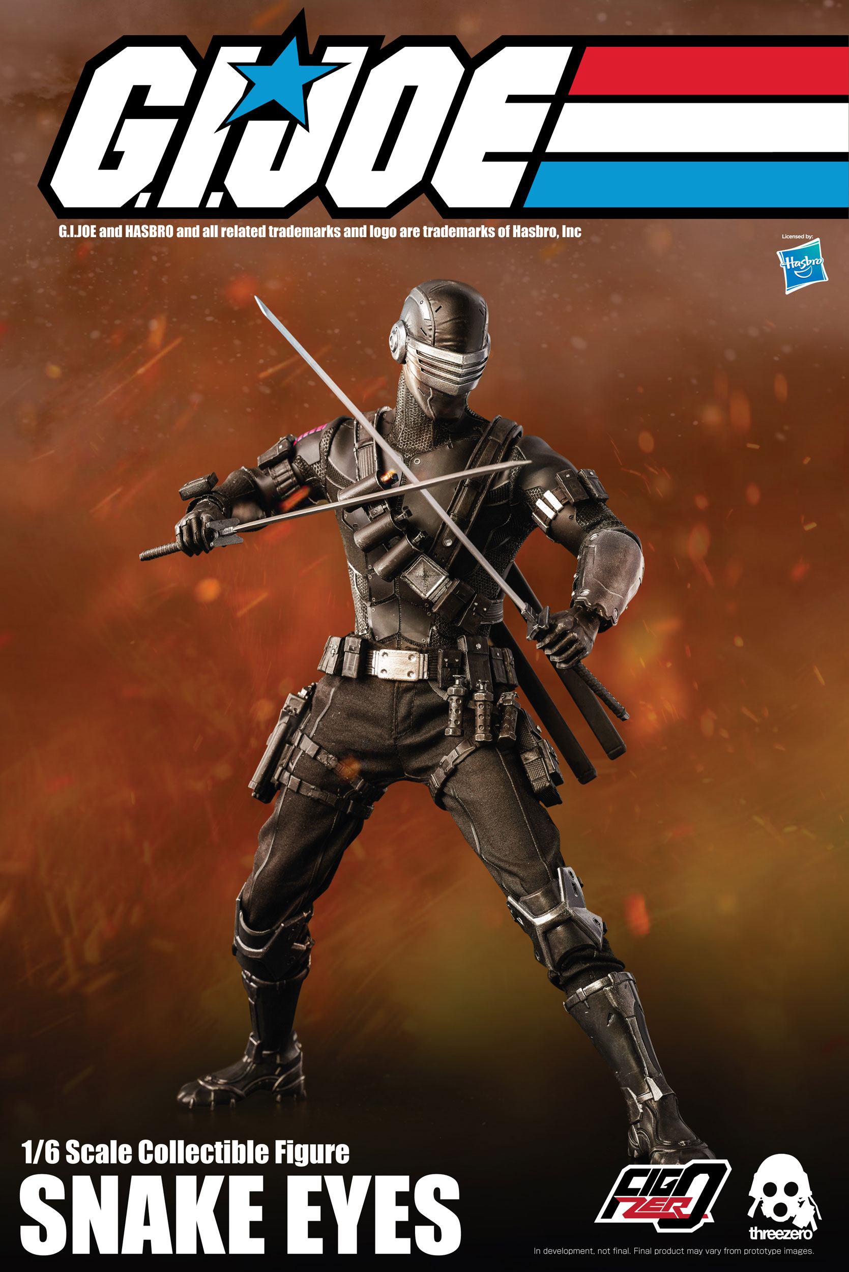 Threezero G.I. Joe Action Figure 1/6 Snake Eyes 30 cm