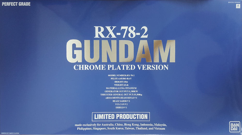 *PRE ORDER* PG GUNDAM RX-78-2 CHROME PLATED 1/60 (ETA JANUARY)