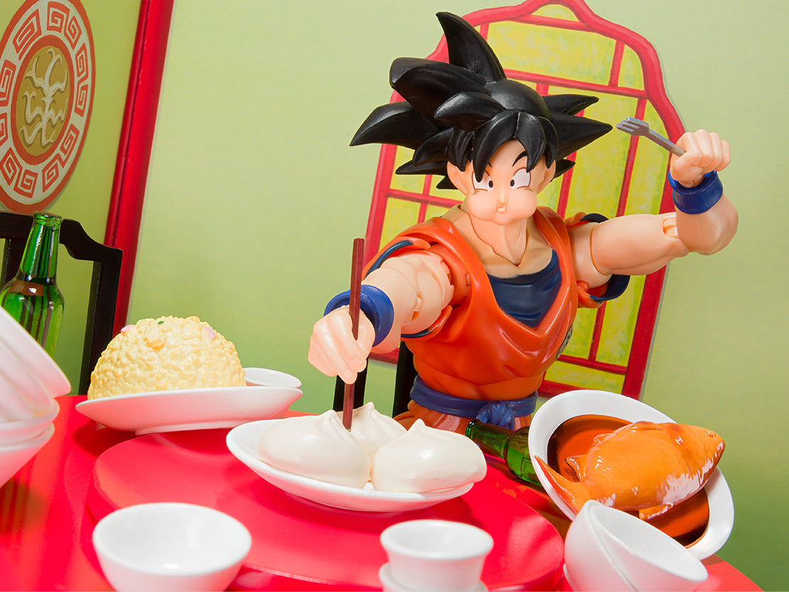 DRAGONBALL Z SH FIGUARTS - SON GOKU'S EATING TILL STUFFED SET