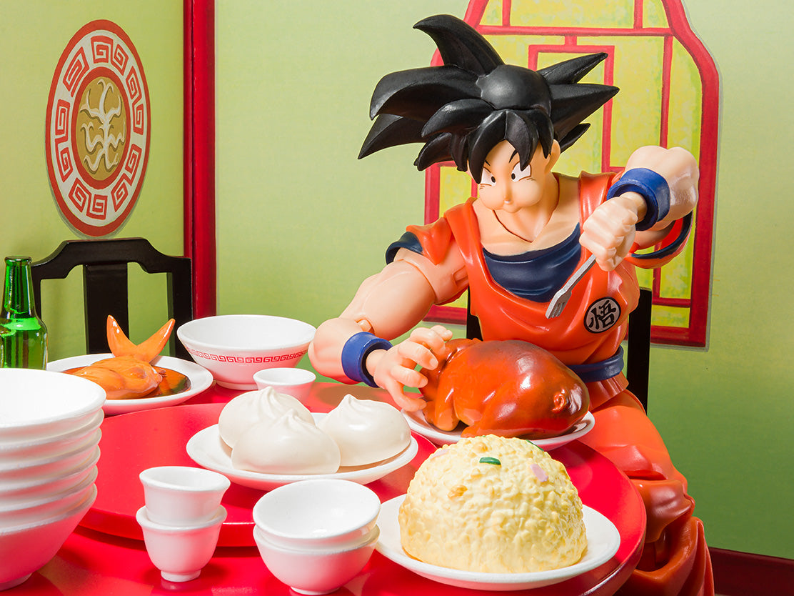 DRAGONBALL Z SH FIGUARTS - SON GOKU'S EATING TILL STUFFED SET