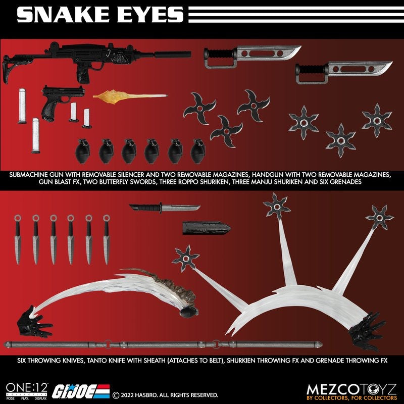 MEZCO ONE:12 COLLECTIVE G.I. Joe: Snake Eyes - Deluxe Edition
