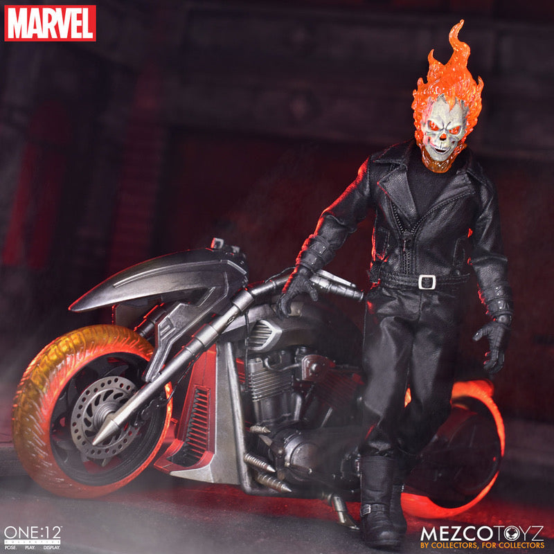 MEZCO ONE:12 COLLECTIVE Ghost Rider & Hell Cycle Set