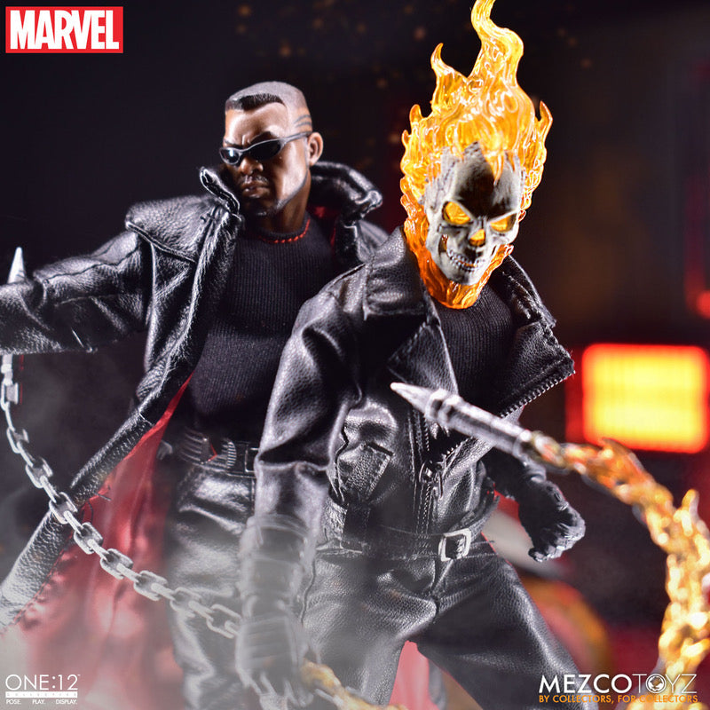 MEZCO ONE:12 COLLECTIVE Ghost Rider & Hell Cycle Set