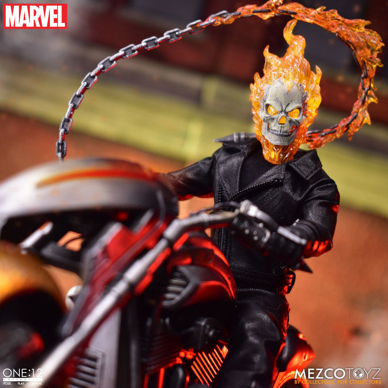 MEZCO ONE:12 COLLECTIVE Ghost Rider & Hell Cycle Set