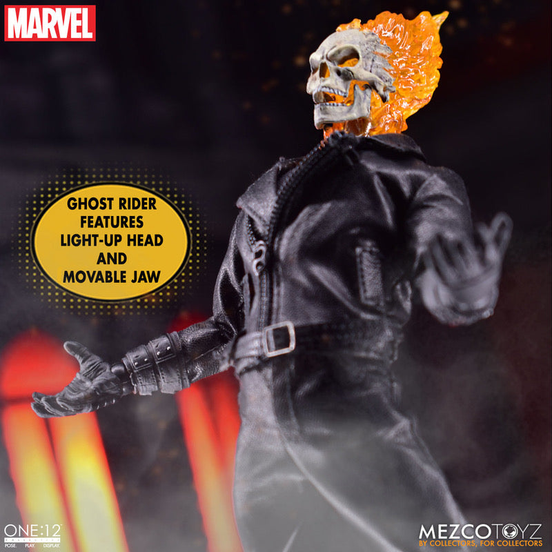 MEZCO ONE:12 COLLECTIVE Ghost Rider & Hell Cycle Set