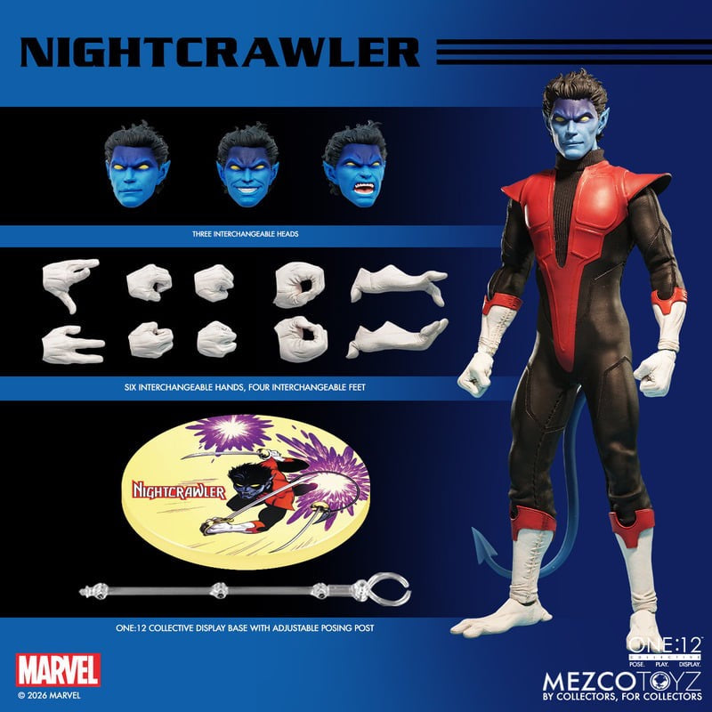 MEZCO ONE:12 COLLECTIVE Nightcrawler Action Figure