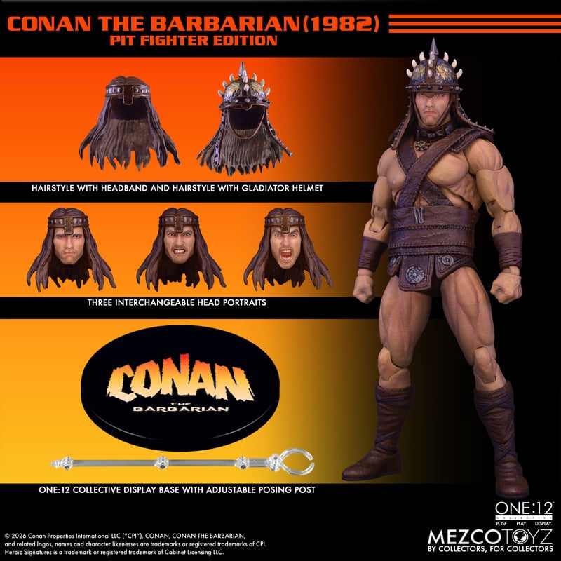 MEZCO ONE:12 COLLECTIVE Conan The Barbarian (1982): Pit Fighter Edition