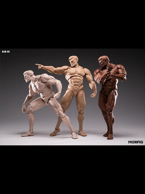 Inart MORFIG Action Figure 1/12 Blank Male Body Black