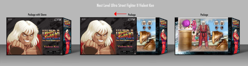 JADA TOYS Ultra Street Fighter II: The Final Challengers Action Figure 1/12 Violent Ken Next Level SDCC 2024 Exclusive