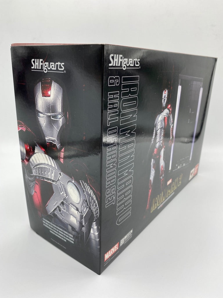 Bandai Iron Man 3 SH Figuarts Iron Man MK V & Hall of Armor Set Action Figure