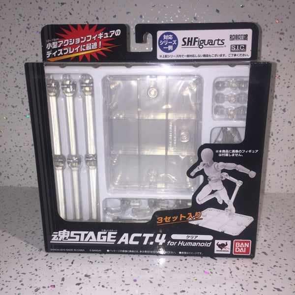 Tamashii Stage Act 4 Humanoid Clear Stand S.H Figuarts S.I.C Pack of 3  Bandai