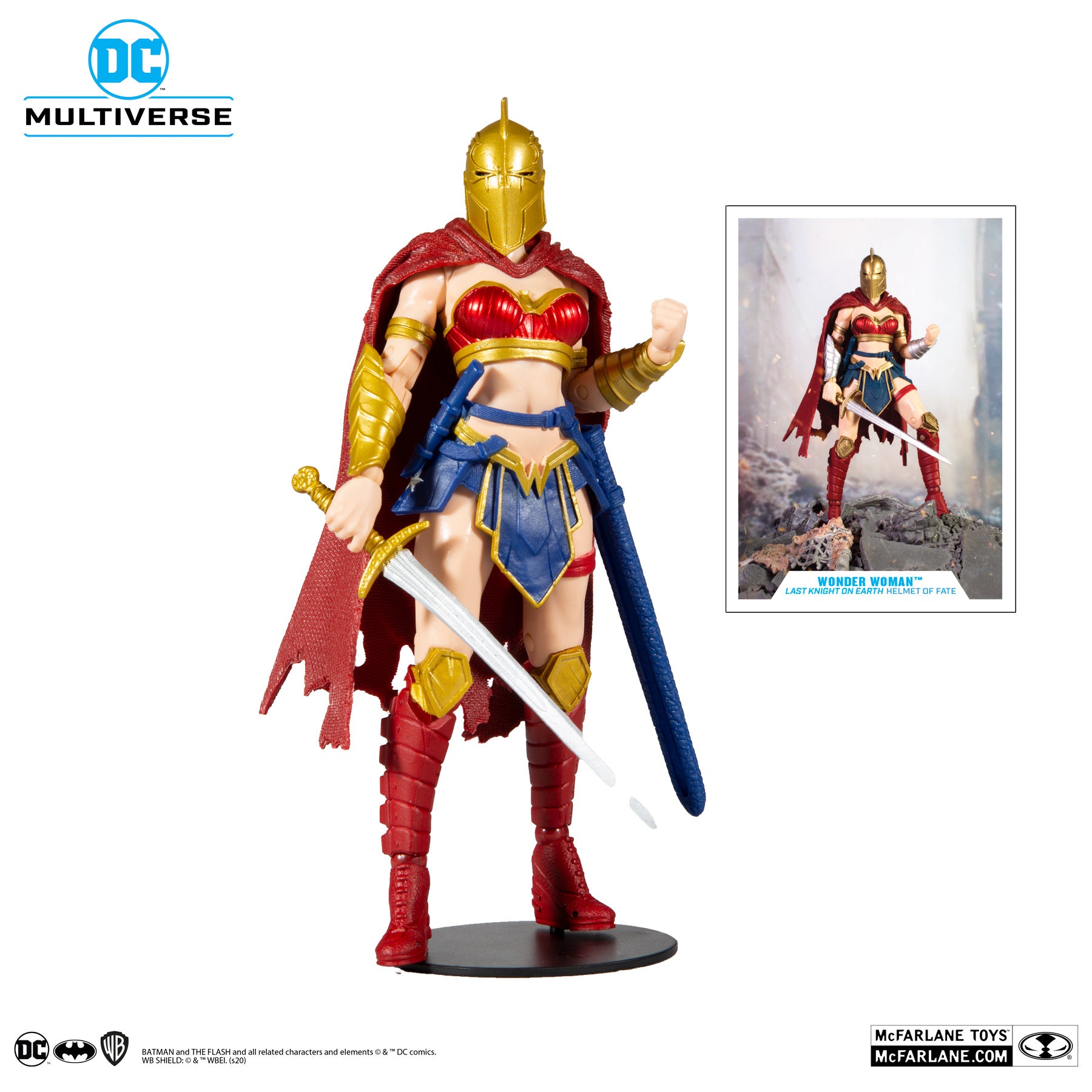McFarlane Toys LAST KNIGHT ON EARTH: WONDER WOMAN WITH HELMET OF FAITH