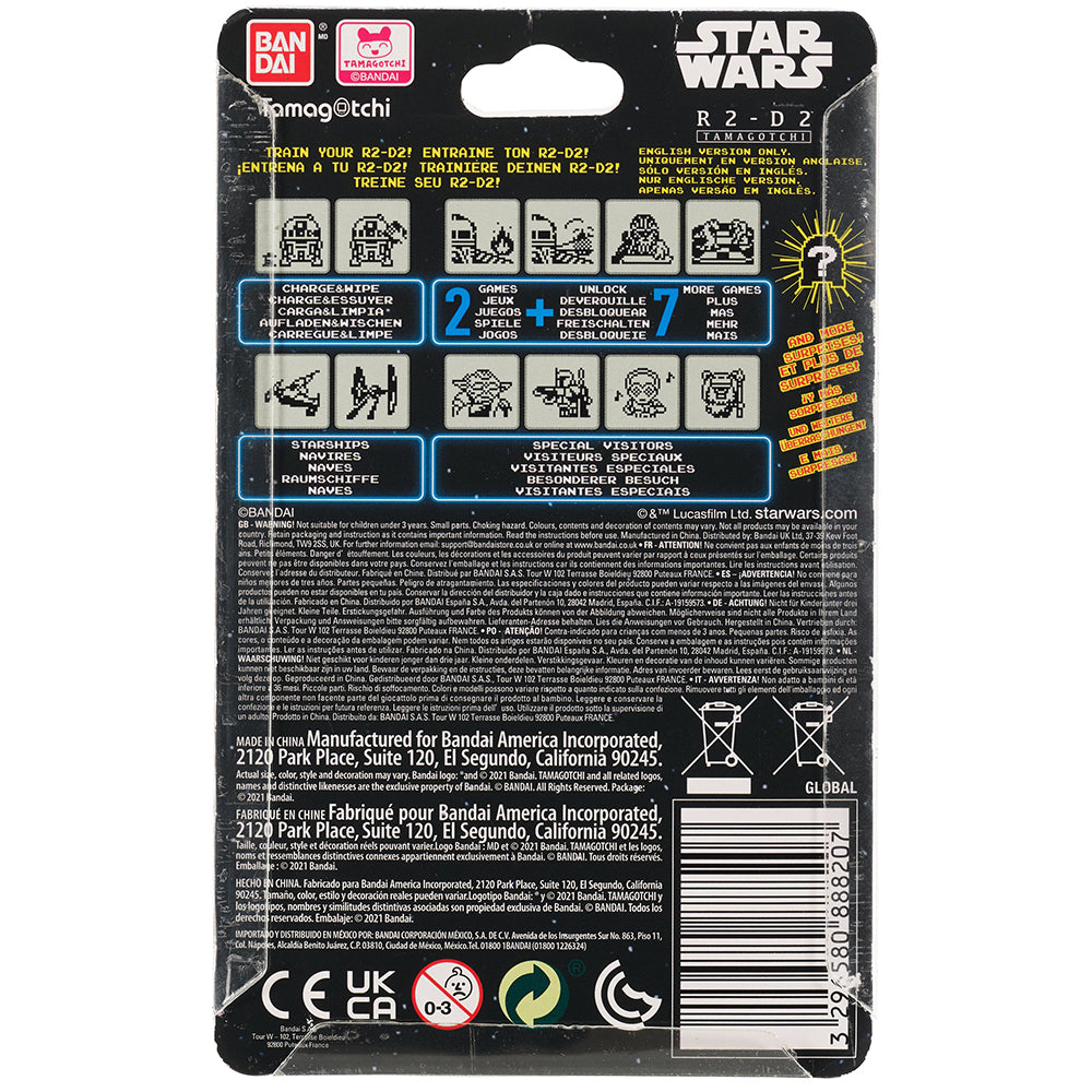 Bandai Tamagotchi Star Wars: R2-D2 Hologram Blue