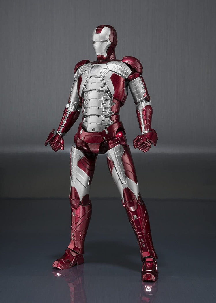 Bandai Iron Man 3 SH Figuarts Iron Man MK V & Hall of Armor Set Action Figure