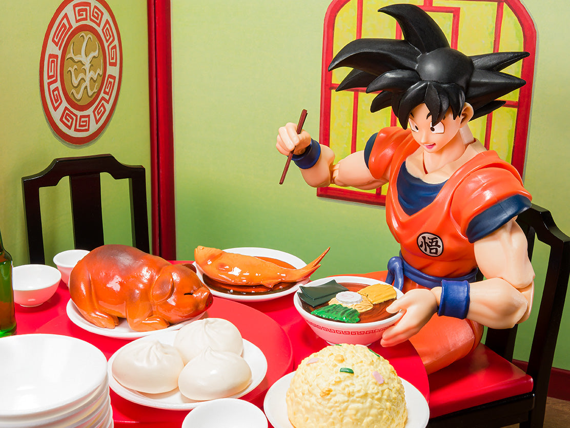 DRAGONBALL Z SH FIGUARTS - SON GOKU'S EATING TILL STUFFED SET