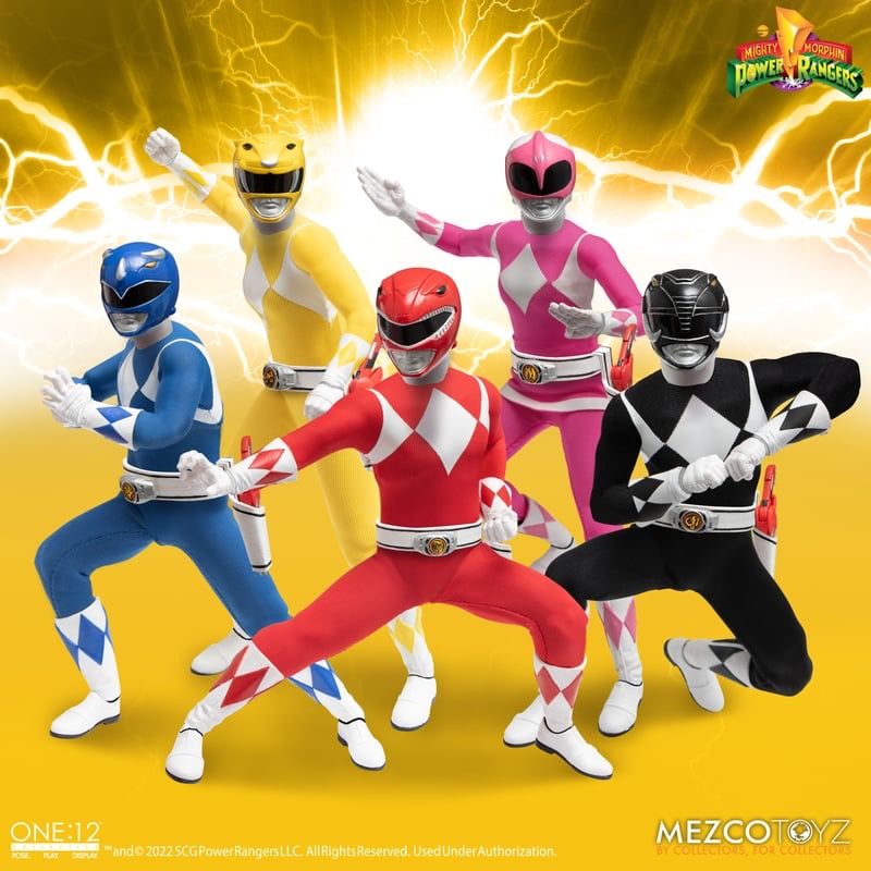 Fein Power Ranger Mix MEZCO ONE:12 COLLECTIVE Mighty Morphin' Power Rangers Deluxe Boxed Set